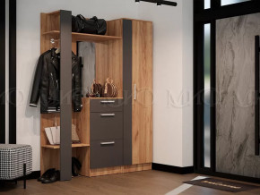 Модульная прихожая Мартина Графит, Дуб крафт в Нягани - nyagan.mebel-tymen.ru | фото
