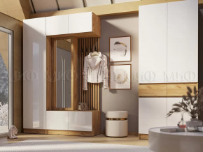 Модульная прихожая Роджинамиф, дуб крафт/белый глянец в Нягани - nyagan.mebel-tymen.ru | фото