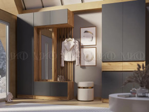 Модульная прихожая Роджинамиф, дуб крафт/графит в Нягани - nyagan.mebel-tymen.ru | фото