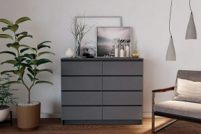 МОРИ МК1200.8 Комод с 8 ящ. (ш1204*г404*в990мм), ЛДСП Графит (МП) в Нягани - nyagan.mebel-tymen.ru | фото