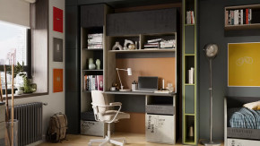 Набор детской мебели «Оксфорд-2» №2 Матера, Дуб крафт белый с рисунком в Нягани - nyagan.mebel-tymen.ru | фото