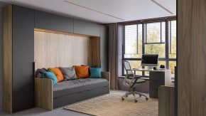 Набор детской мебели «Порто» №4 Яблоня Беллуно, Графит софт в Нягани - nyagan.mebel-tymen.ru | фото