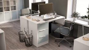 Набор мебели для офиса «Марли» №2 Белый, Серо-голубой в Нягани - nyagan.mebel-tymen.ru | фото