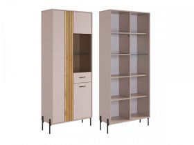 Шкаф двухдверный (со стеклом) Доминика в Нягани - nyagan.mebel-tymen.ru | фото