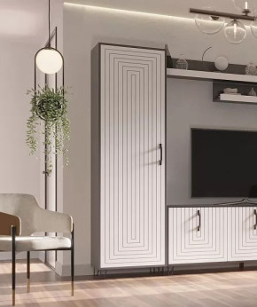 Пенал Квадро М-2 серый графит/софт вайт в Нягани - nyagan.mebel-tymen.ru | фото