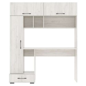 Стол компьютерный "ПКС- 1" (ш1500*г570*в1800мм), ЛДСП дуб крафт белый (Памир) в Нягани - nyagan.mebel-tymen.ru | фото