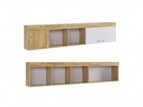 Полка Форсаж дуб крафт золотой/белый в Нягани - nyagan.mebel-tymen.ru | фото