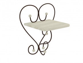 Полка настенная Милсон белая-металл коричневый в Нягани - nyagan.mebel-tymen.ru | фото