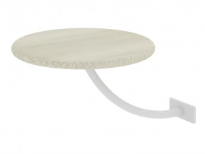 Полка прикроватная круглая Милсон белая в Нягани - nyagan.mebel-tymen.ru | фото