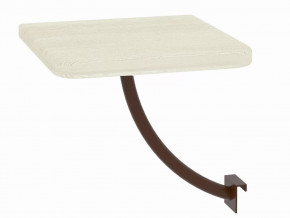 Полка прикроватная квадратная Милсон белая-металл коричневый в Нягани - nyagan.mebel-tymen.ru | фото