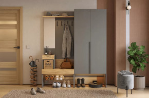 Прихожая Баско К1 графит/дуб крафт золотой в Нягани - nyagan.mebel-tymen.ru | фото