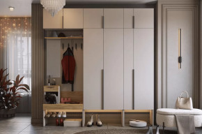 Прихожая Баско К10 кашемир/дуб крафт золотой в Нягани - nyagan.mebel-tymen.ru | фото