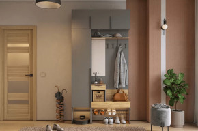 Прихожая Баско К4 графит/дуб крафт золотой в Нягани - nyagan.mebel-tymen.ru | фото