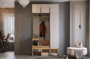 Прихожая Баско К4 кашемир/дуб крафт золотой в Нягани - nyagan.mebel-tymen.ru | фото