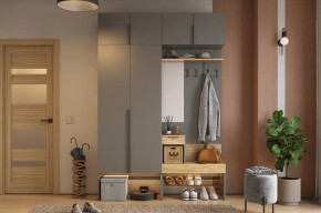 Прихожая Баско К5 графит/дуб крафт золотой в Нягани - nyagan.mebel-tymen.ru | фото