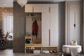 Прихожая Баско К5 кашемир/дуб крафт золотой в Нягани - nyagan.mebel-tymen.ru | фото