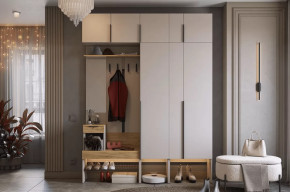 Прихожая Баско К9 кашемир/дуб крафт золотой в Нягани - nyagan.mebel-tymen.ru | фото