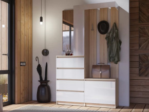 Прихожая Челси сонома-белый в Нягани - nyagan.mebel-tymen.ru | фото