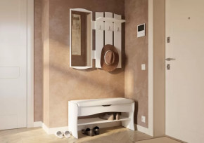 Прихожая ФЬЮЖЕН (ш900*г370мм), ЛДСП Рамух белый в Нягани - nyagan.mebel-tymen.ru | фото