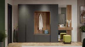 Прихожая «Порто» Яблоня Беллуно, Графит софт в Нягани - nyagan.mebel-tymen.ru | фото