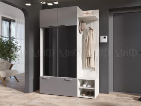 Прихожая Стелла Графит/Дуб Крафт Белый в Нягани - nyagan.mebel-tymen.ru | фото