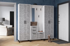 Прихожая ВИТРА, ЛДСП Белый/ ЛДСП Ателье светлое в Нягани - nyagan.mebel-tymen.ru | фото