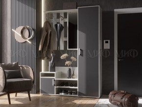 Прихожая Визит Графит/Дуб Крафт Белый в Нягани - nyagan.mebel-tymen.ru | фото