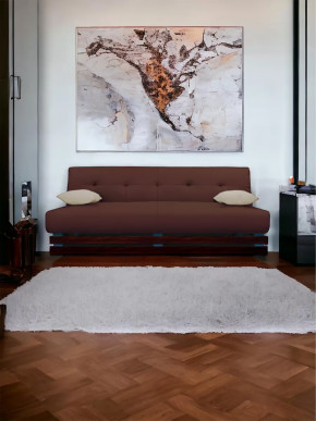 Прямой диван манго 1 Нео Шоколад/Подушки Нео Латте в Нягани - nyagan.mebel-tymen.ru | фото