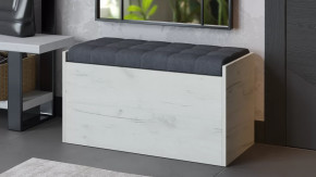 Пуф «Форест» Исп. 2 Дуб крафт белый, Велюр Серый в Нягани - nyagan.mebel-tymen.ru | фото