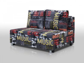 Диван Реал 120 без подлокотников мюзик графит в Нягани - nyagan.mebel-tymen.ru | фото