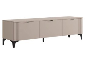 Тумба 2 Рич кашемир/фрапучино матовый/черный в Нягани - nyagan.mebel-tymen.ru | фото