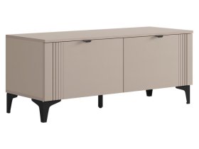 Тумба Рич кашемир/фрапучино матовый/черный в Нягани - nyagan.mebel-tymen.ru | фото