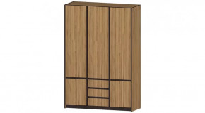 Серия Бостон Шкаф 3-х створчатый дуб вотан в Нягани - nyagan.mebel-tymen.ru | фото