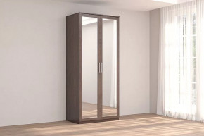 Шкаф 2-х дверный с зеркалом Кэт-4 Венге Диал в Нягани - nyagan.mebel-tymen.ru | фото