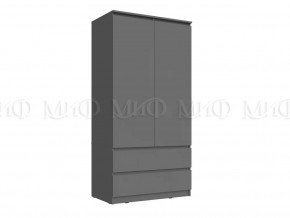 Шкаф 2-х створчатый Челси Графит в Нягани - nyagan.mebel-tymen.ru | фото