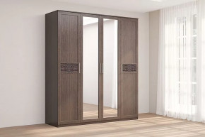 Шкаф 4-х створчатый с зеркалом Кэт-4 Венге Диал в Нягани - nyagan.mebel-tymen.ru | фото