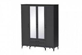 Шкаф 4-х створчатый с зеркалом Шарм ШК-4 Антрацит в Нягани - nyagan.mebel-tymen.ru | фото