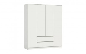 Шкаф для одежды 82.01 Берген (4-х дв.) (ЛДСП Белый) в Нягани - nyagan.mebel-tymen.ru | фото
