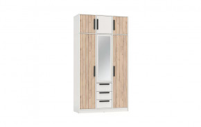 Шкаф для одежды 83.08 Вегас (3-х дв.) с зеркалом (ЛДСП Белый) в Нягани - nyagan.mebel-tymen.ru | фото