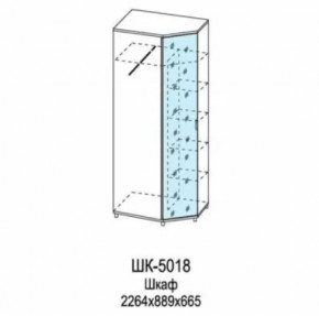 Шкаф для одежды и белья ШК-5018 Грейс в Нягани - nyagan.mebel-tymen.ru | фото