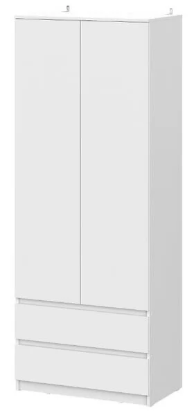 Шкаф двухстворчатый с ящиками Денвер SAFE Белый в Нягани - nyagan.mebel-tymen.ru | фото