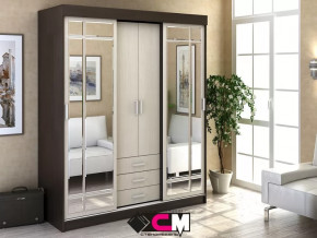 Шкаф-купе Лидер 1К Венге/Дуб белфорт в Нягани - nyagan.mebel-tymen.ru | фото