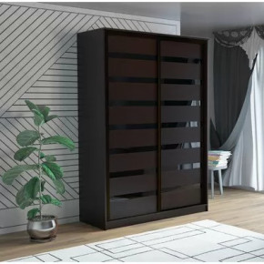 Шкаф-купе ПШ-2.9 1500 Вставка МДФ/стекло Венге в Нягани - nyagan.mebel-tymen.ru | фото