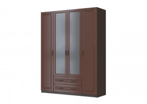 Шкаф ШР-4 "Кантри" 2 зеркала, орех в Нягани - nyagan.mebel-tymen.ru | фото