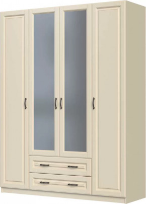 Шкаф ШР-4 "Кантри" 2 зеркала, слоновая кость в Нягани - nyagan.mebel-tymen.ru | фото