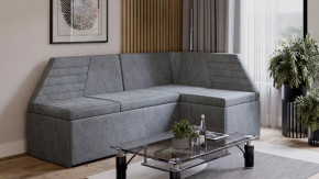 Скамья угловая «Лондон» со спальным местом Исп.2 Дуб Сонома трюфель, Микровелюр Wellmart Silver в Нягани - nyagan.mebel-tymen.ru | фото