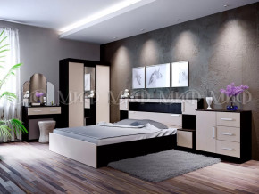 Спальный гарнитур Басямиф, дуб беленый/венге в Нягани - nyagan.mebel-tymen.ru | фото