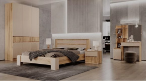 Спальный гарнитур Ленора Дуб вотан/Кашемир в Нягани - nyagan.mebel-tymen.ru | фото