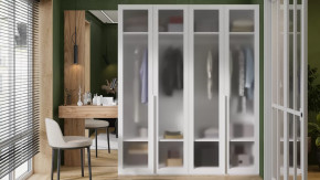 Спальный гарнитур «Порто» №4 Яблоня Беллуно, Белый в Нягани - nyagan.mebel-tymen.ru | фото