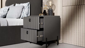 Спальный гарнитур «Тиффани» №2 Серый графит, Графит матовый в Нягани - nyagan.mebel-tymen.ru | фото